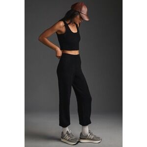 Daily Practice Anthropologie Snuggle‎ Set Pants Fuzzy Joggers Black Sweatpants